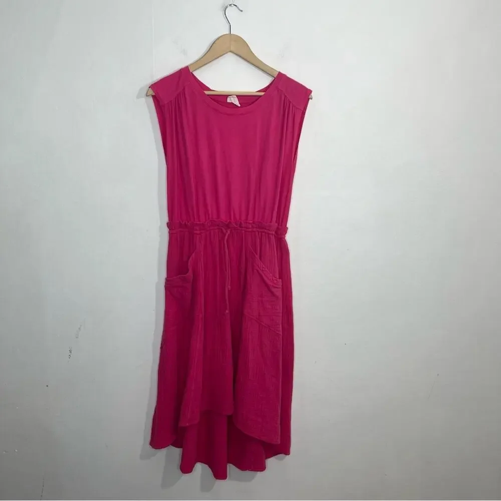 Daily Practice by Anthropologie Everyday Tee Dress XS Raspberry Rose/Hot Pink - Picture 14 of 15